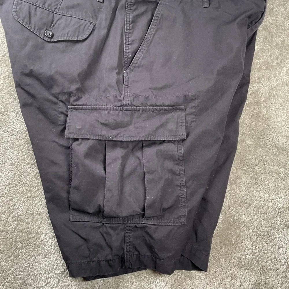 Levi's Cargo Shorts Mens 42 Black Excellent Cotton Utility‎ Multi-Pocket
